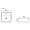 раковина ceramicanova element cn5014 накладная, 39x39 cм, белая