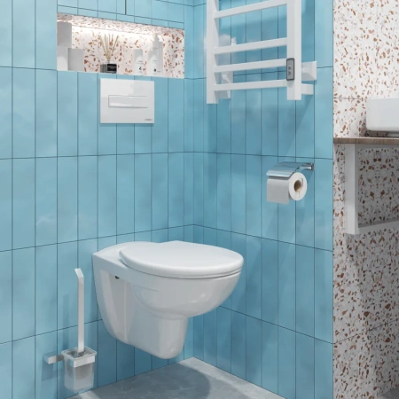 кнопка смыва для инсталляции diwo 7320 для унитаза, пластик, цвет глянцевый белый