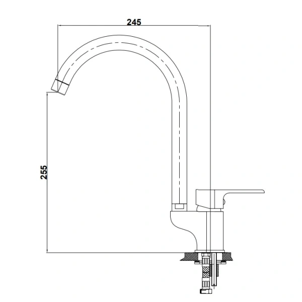 смеситель для кухни gpd atros mte65