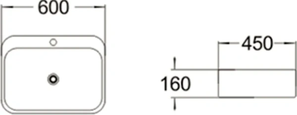 раковина 60x45 см santiline sl-2108