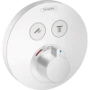 Термостат для ванны Hansgrohe ShowerSelect S 15743700, Ø 15 см, белый матовый