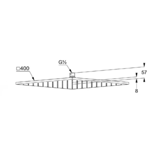 верхний душ 400 мм kludi a-qa 6444091-00