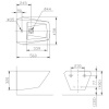 биде подвесное toto jewelhex bt682v1#xw