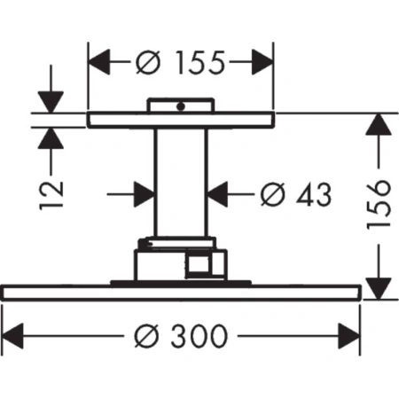 верхний душ 300 мм axor showersolutions 35301000