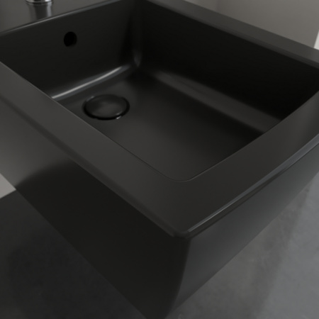 биде villeroy & boch memento 2.0 443300r7 подвесное, pure black с ceramicplus