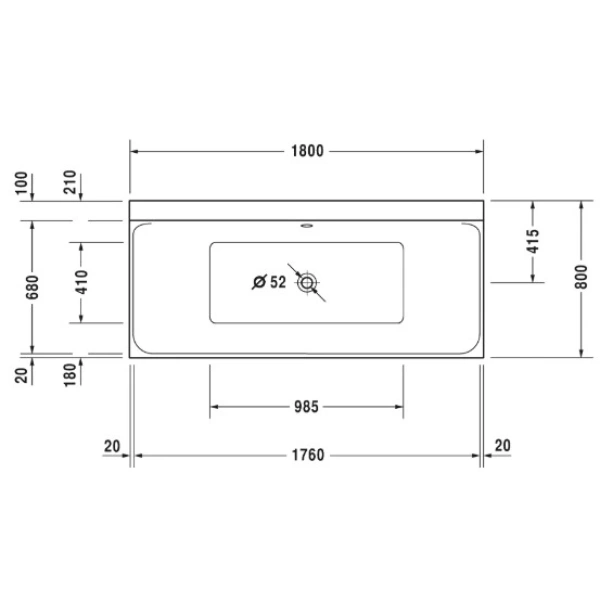 акриловая ванна duravit p3 comforts 180x80 (700377)