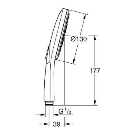 ручной душ grohe rainshower smartactive 26545000 хром