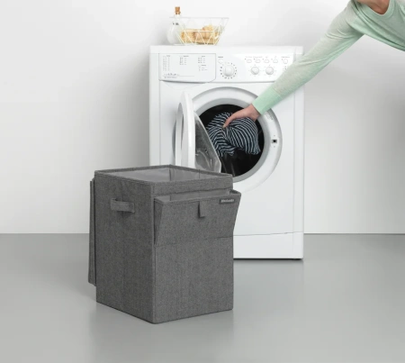 корзина для белья brabantia 120442 темно-серая