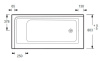 акриловая ванна jacob delafon formilia 170x80, e6139l-00/e6139r-00 (gm)