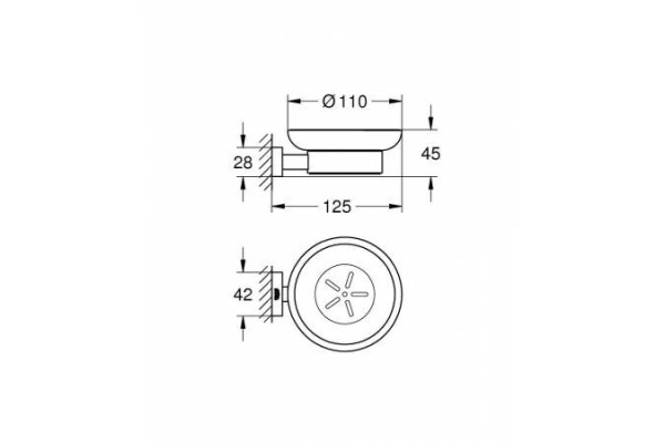 Мыльница Grohe Essentials Cube 40754001 Хром