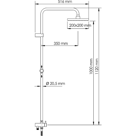 душевая система wasserkraft a041 цвет бронза темная