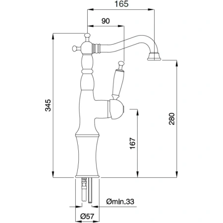 смеситель для раковины migliore oxford ml.oxf-6317.bi.crdo