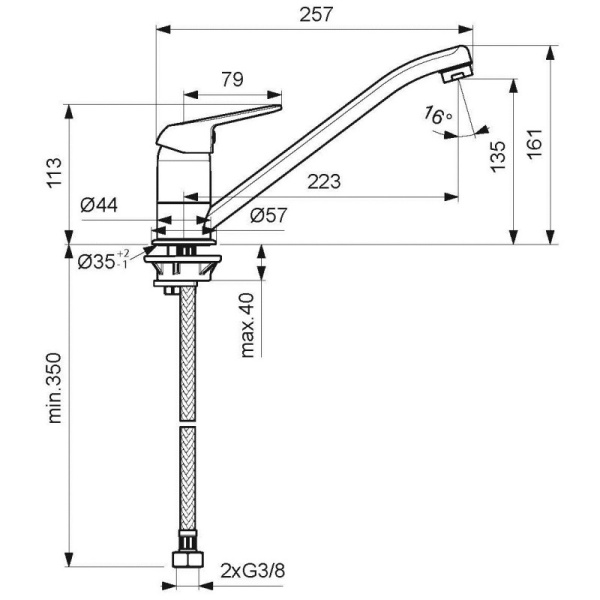 смеситель для кухни vidima fine ba389aa