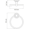 полотенцедержатель wasserkraft ammer k-7060 цвет хром матовый