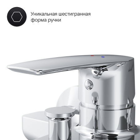смеситель для ванны с душем am.pm gem f90a10000