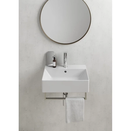 раковина gsi kube x 9447111 подвесная, 50x37 см, bianco lucido (белый глянец)