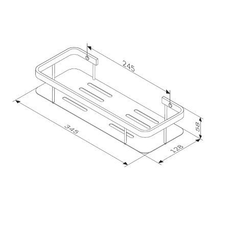 полка am.pm sense l a7453100 хром