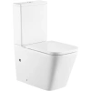 Унитаз-компакт SantiLine SL-5028 безободковый, с сиденьем микролифт, цвет белый