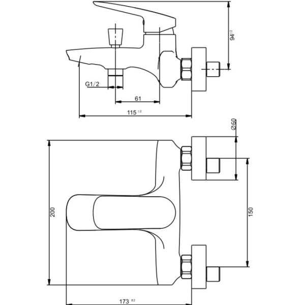 смеситель для ванны savol sk-h7101