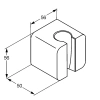 держатель ручного душа kludi a-qa 6555105-00 хром