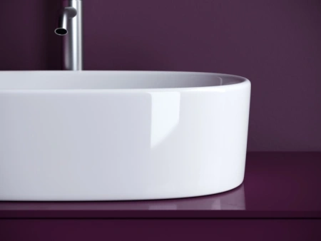раковина ceramicanova element cn6075 накладная, 60.5x38.5 см, белая