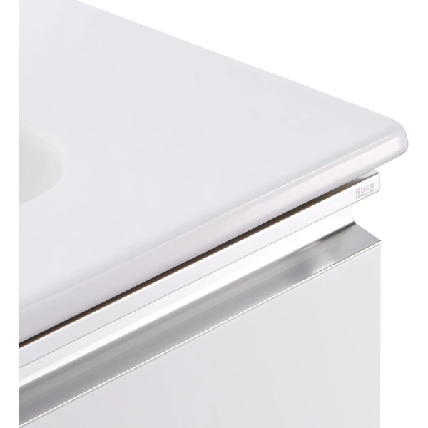 тумба с раковиной белый глянец 80,5 см roca the gap a857399806 + 32799c000