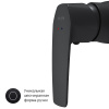 комплект душевого уголка с душевой системой и аксессуарами am.pm gem 90x90 wk90en профиль черный матовый стекло прозрачное