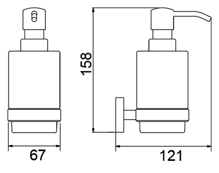 дозатор для мыла timo saona 13039/19 розовое золото