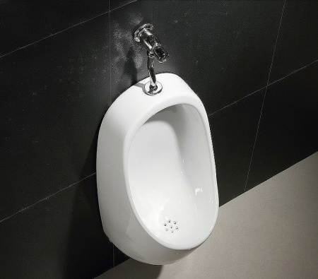 писсуар подвесной ceramalux x541p с кнопочным механизмом смыва