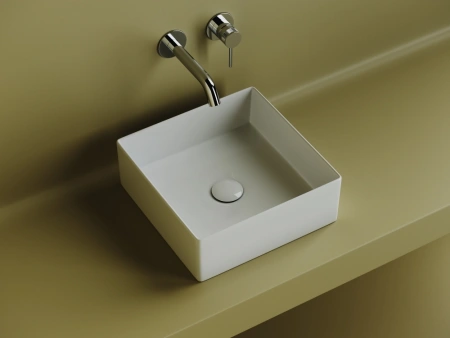раковина ceramicanova element cn6068 накладная, 36.1x36.1 см, белая
