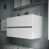 тумба под раковину sancos urban 890х450х550, c двумя ящиками, белая глянцевая арт. ur90w