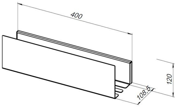 Полка Aquanet Магнум 00274188 40x12 см, цвет черный матовый