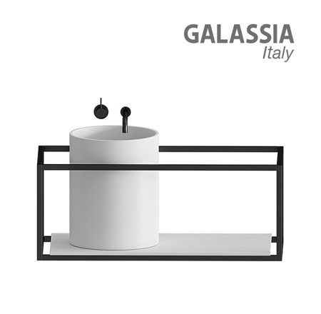 раковина накладная 37 см galassia core 7305mt