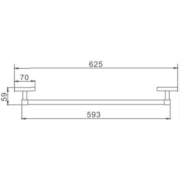 Полотенцедержатель Haiba HB1901 цвет хром