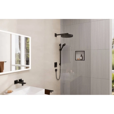 кронштейн для верхнего душа 390 мм hansgrohe square 27694670