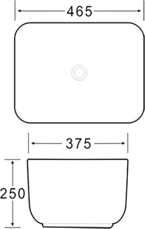 раковина santiline sl-1112mg, накладная,46,5 x 37,5 см, цвет серая матовая