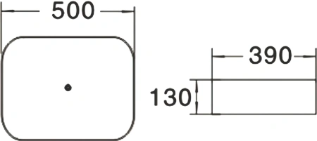 раковина 50x39 см santiline sl-1051mg