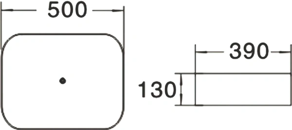 раковина 50x39 см santiline sl-1051mg