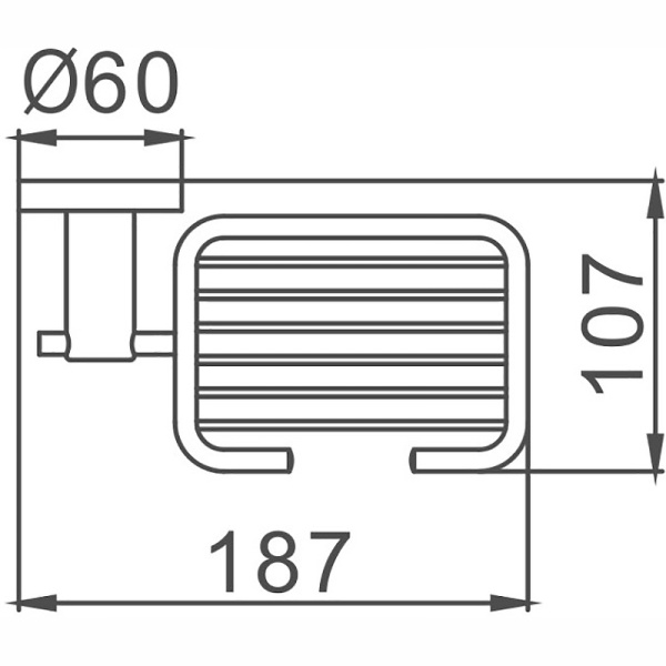 Мыльница Haiba HB8302-1 цвет нержавеющая сталь