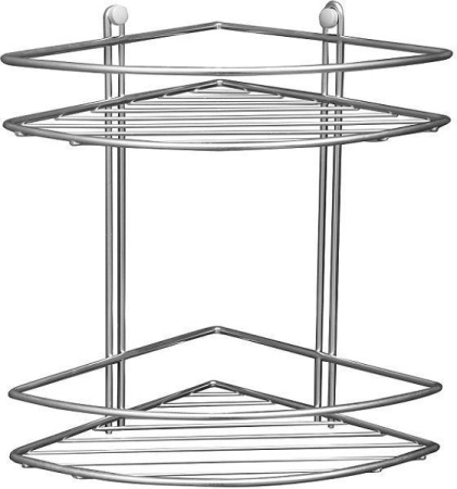 полочка aquanet 3259 (20 см, двойная, угловая)