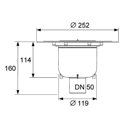 сифон tece drainpoint s dn50 3601600 для душевого трапа, вертикальный без декоративной решетки