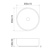 раковина-чаша iddis ray 35см raybm03i27 черная матовая