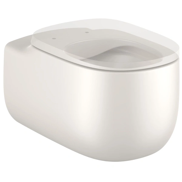 унитаз подвесной roca beyond 3460b7650 безободковый, бежевый матовый