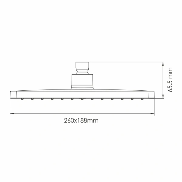 верхний душ wasserkraft a340 260x188 мм, цвет черный