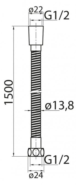 душевой шланг cezares czr-c-fmdc2-150-02 бронза