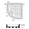 керамический душевой поддон kerasan 80x80 см четверть круга, белый (1342bi)