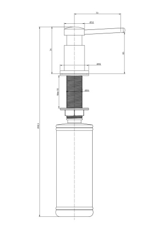 дозатор для моющего средства paulmark brevit d005-g золото