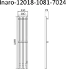 полотенцесушитель электрический маргроид inaro профильный inaro-12018-1081-7024 120х18, графитовый серый