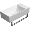 Раковина GSI Kube X 9486011 подвесная, 50x25 см, Bianco lucido (Белый глянец)