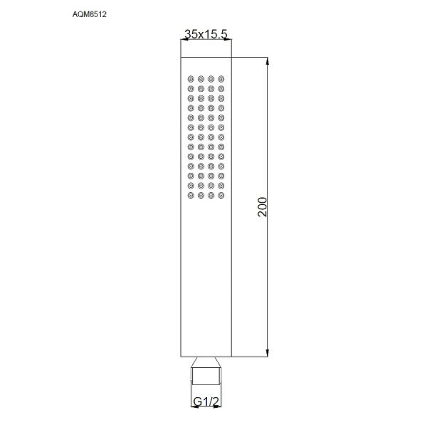 ручной душ aquame aqm8512mb цвет черный матовый